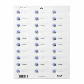 Anschrift Labels-Blue Hydrangea (Vorne)