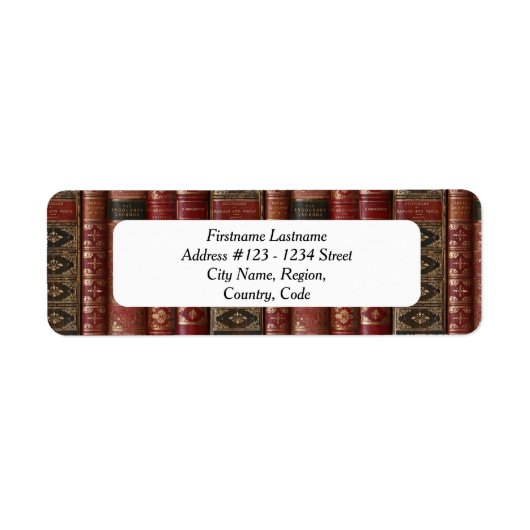 Anschrift Labels (Legends) von Bibliophile (Vorne)