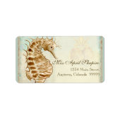 Anschrift Labels - Strand von Meerpferden Adressaufkleber (Vorne)