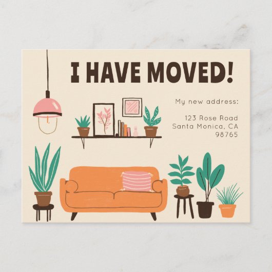 Anschrift Niedliches Wohnzimmersofa Postkarte (Vorderseite)