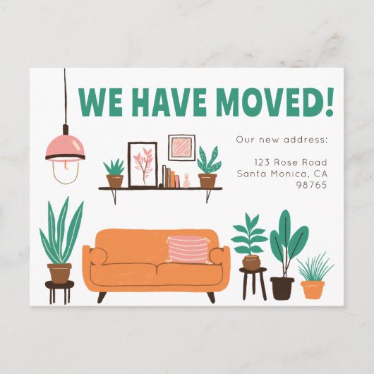 Anschrift Niedliches Wohnzimmersofa Postkarte (Vorderseite)