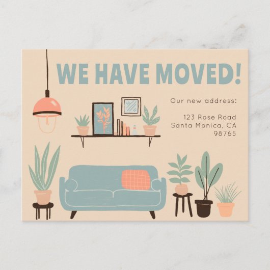 Anschrift Niedliches Wohnzimmersofa Postkarte (Vorderseite)