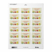 Anschrift Orange Yellow Spring Flowers Creme Adressaufkleber (Vorne)