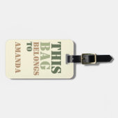 Anschrift Personalisiert Gepäckanhänger (Vorderseite horizontal)