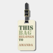 Anschrift Personalisiert Gepäckanhänger (Vorderseite vertikal)