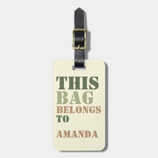 Anschrift Personalisiert Gepäckanhänger (Vorderseite vertikal)