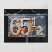 Anschrift Plaque, fünfundsechzig und einhalb Postkarte (Vorderseite)