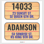 Anschrift Postfachnummern & Nachname - Haus Aufkleber (Blatt)