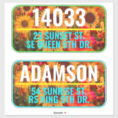 Anschrift Postfachnummern & Name - Blumenfirma Aufkleber (Blatt)