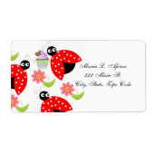 Anschrift Rücksendemarken Lady Bugs Floral Cupcake (Vorne)