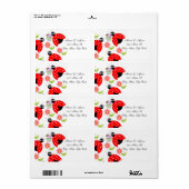 Anschrift Rücksendemarken Lady Bugs Floral Cupcake (Vorne)