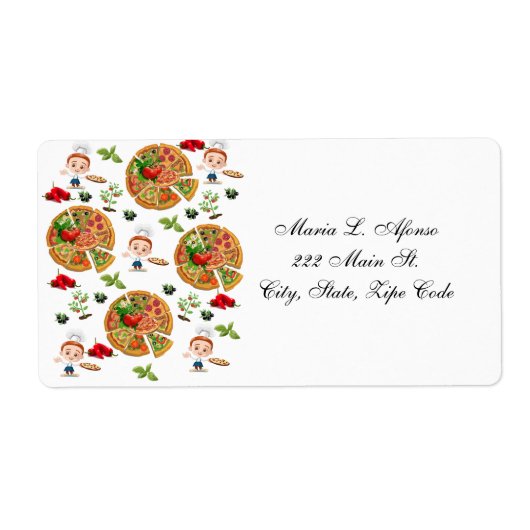 Anschrift Rücksendemarken Pizza Pie Olives (Vorne)