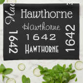 Anschrift und Street Name Personalisiert Geschirrtuch (Gefaltet)