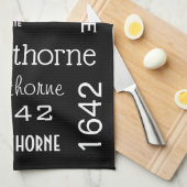 Anschrift und Street Name Personalisiert Geschirrtuch (Viertel Falte)