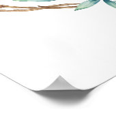 Anschrift und Umschlag Babyduschensignatur Poster (Ecke)