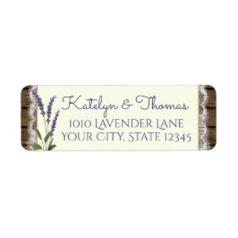 Anschrift von Spitzen- und Lavendelholz