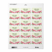Anschrift Wasserfarbe Pink Hydrangea Lacecaps Adressaufkleber (Vorne)