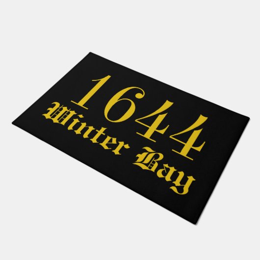 Anschrift Welcome Door Mat Fußmatte (Schrägansicht)