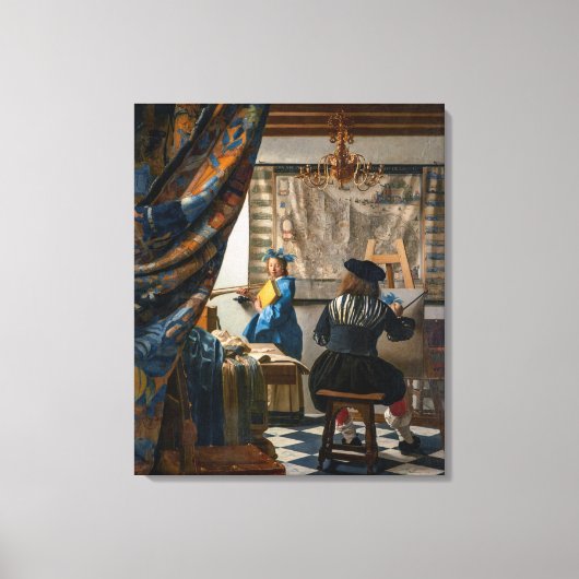 Anschuldigung der Malerei | Johannes Vermeer | Leinwanddruck (Vorderseite)