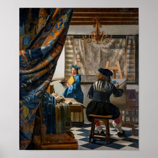 Anschuldigung der Malerei | Johannes Vermeer | Poster (Vorne)