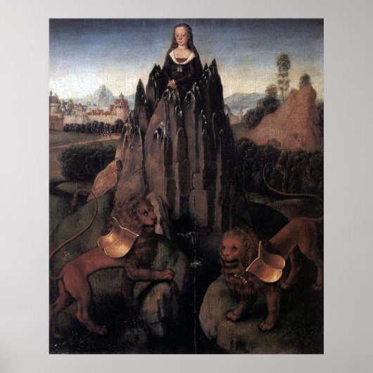 Anschuldigung mit Jungfrau - Hans Memling - c1480 Poster (Vorne)