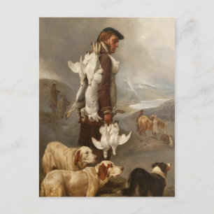 Ansdell Winter Shooting Hares und Ptarmigan Postkarte