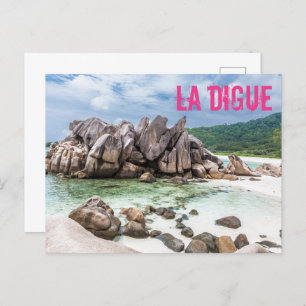 Anse Cocos Seychelles La Digue Beach Geschenk Feiertagspostkarte