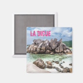 Anse Cocos Seychelles La Digue Beach Geschenk Magnet (Vorderseite/Rückseite)