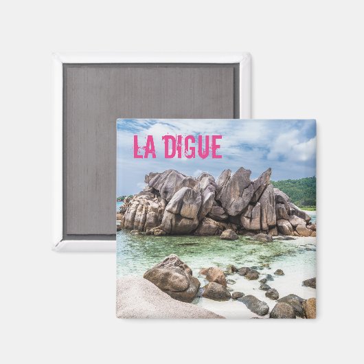 Anse Cocos Seychelles La Digue Beach Geschenk Magnet (Vorderseite/Rückseite)