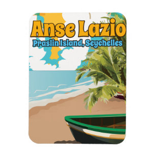 Anse Lazio Praslin Island, Seychellen Magnet