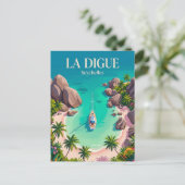 Anse Source d’Argent Seychellen Postkarte (Stehend Vorderseite)