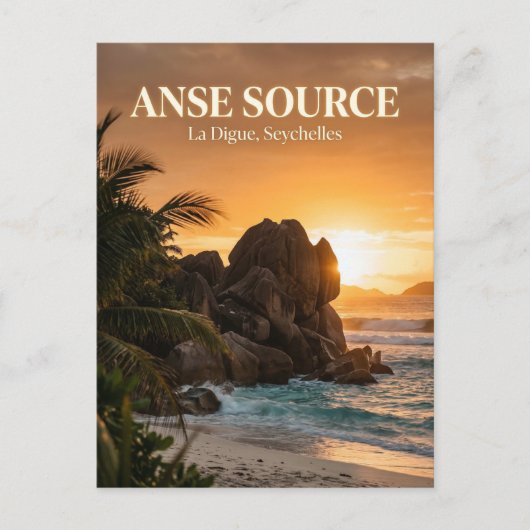 Anse Source d'Argent, La Passe, La Digue Postkarte (Vorderseite)