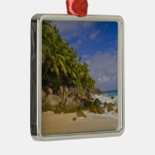 Anse Victorin Beach 4 Silbernes Ornament (Rechts)