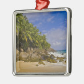 Anse Victorin Beach 4 Silbernes Ornament (Links)