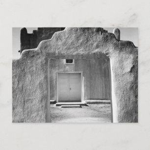 Ansel Adams - Church Entrance - New Mexico Postkarte