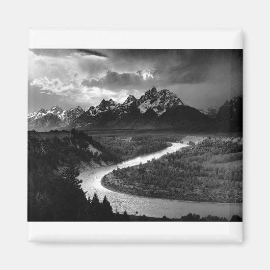 Ansel Adams The Tetons und der Schlange River 1942 Magnet (Vorne)