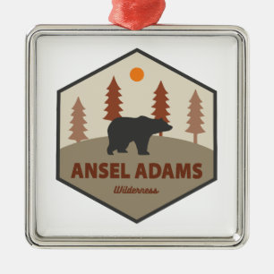 Ansel Adams Wilderness California Bear Ornament Aus Metall