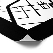 Anshan China City Map Poster (Ecke)