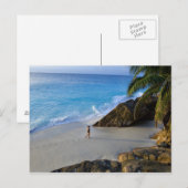 Ansi Victorin Beach, Fregate Island Postkarte (Vorne/Hinten)