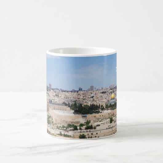 Ansicht alter Stadt Jerusalems, Israel Kaffeetasse (Mittel)