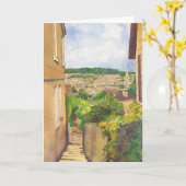 Ansicht Aquarell-Gruß-der Karte des Bad-II (Gelbe Blume)