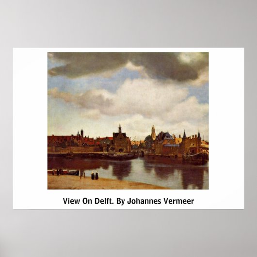 Ansicht auf Delft. von Johannes Vermeer Poster (Vorne)