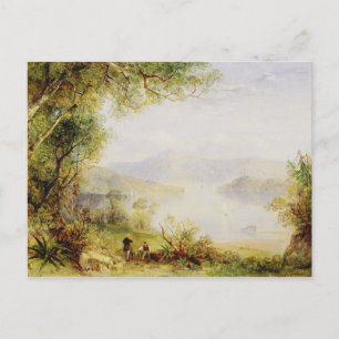 Ansicht auf dem Hudson River, c.1840-45 (Öl auf Ta Postkarte