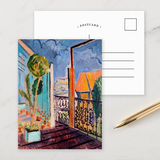 Ansicht aus dem Studio-Fenster | Isaac Grünewald Postkarte