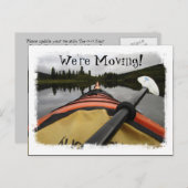 Ansicht aus meinem Kajak; Adressenänderung Ankündigungspostkarte (Vorne/Hinten)