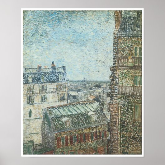 Ansicht aus Vincent's Window, Vincent Van Gogh Poster (Vorne)