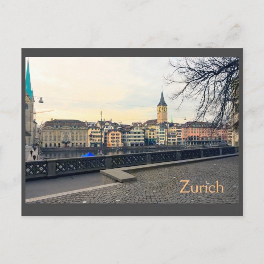 Ansicht aus Zürich Postkarte (Vorderseite)