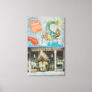 Ansicht Bernsteins der Fisch-Grotte mit Fischen Leinwanddruck