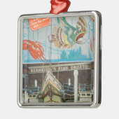 Ansicht Bernsteins der Fisch-Grotte mit Fischen Silbernes Ornament (Links)