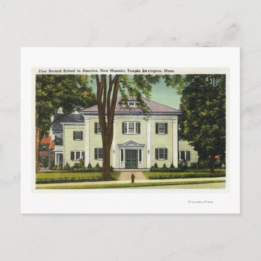 Ansicht der 1. Normal School in Amerika Postkarte (Vorderseite)